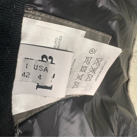 Add Down Cream Wool Hooded Jacket Size 4 Neutral Minimalist - Picture 13 of 16